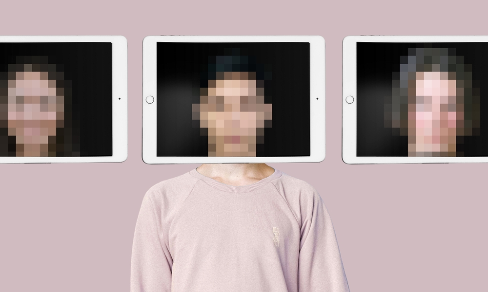 Changing Face Using Ai Generated Deepfake Technology Concept